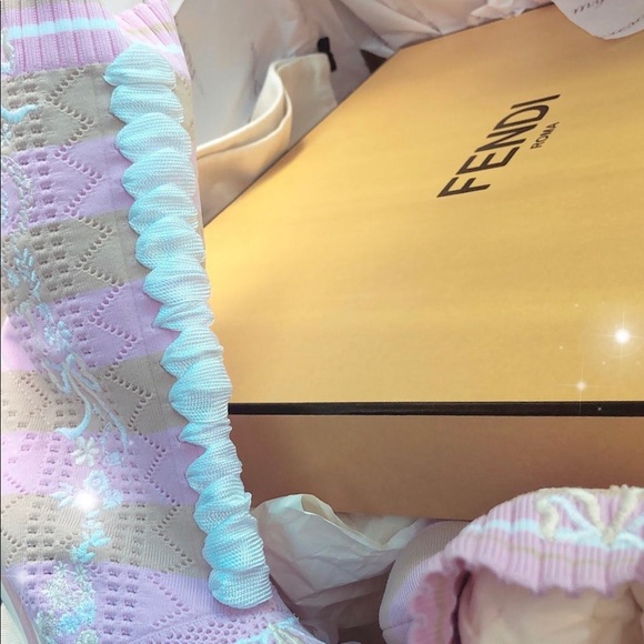 fendi stretch knit ankle boots